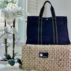 HERMES CANVAS TOTE BAG GM